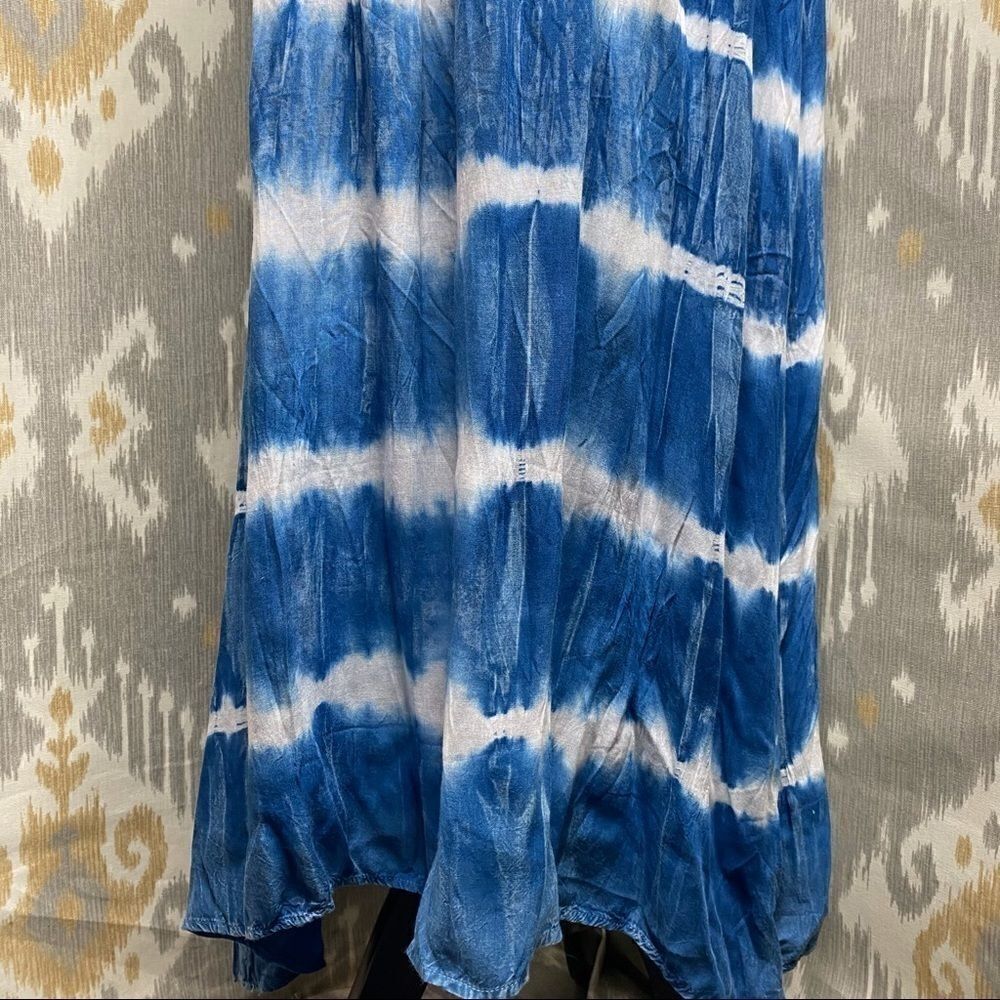 BOHO ME Blue Tie Dye Maxi Dress - Medium - Picture 8 of 13